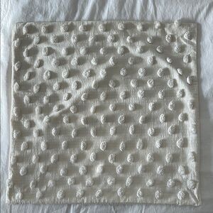 West Elm Textured candlewick Cream Pillow Case, 24x24